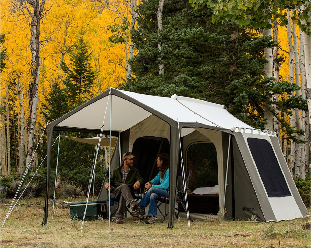 コディアックキャンバス キャビンテント 6人用 オーニング付き コットンテント 12 x 9 ft Cabin Tent with Deluxe  Awning